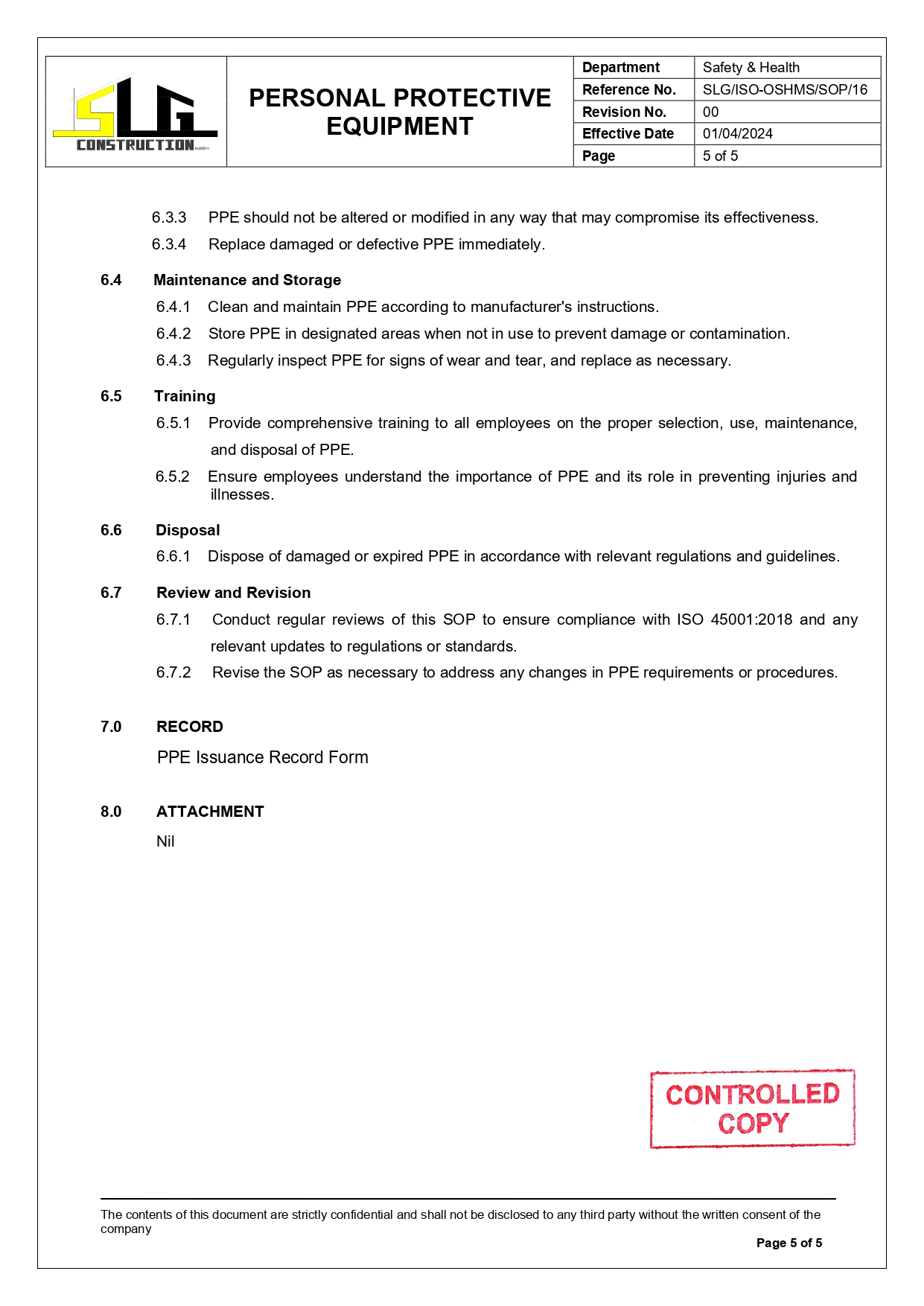 SLG-PRO-SOP Page 5